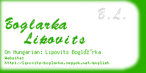 boglarka lipovits business card